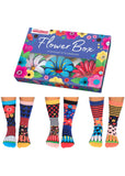 United Odd Socks 6 Dames Socks Flower Box