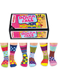 United Odd Socks 6 Ladies Socks Polka Face